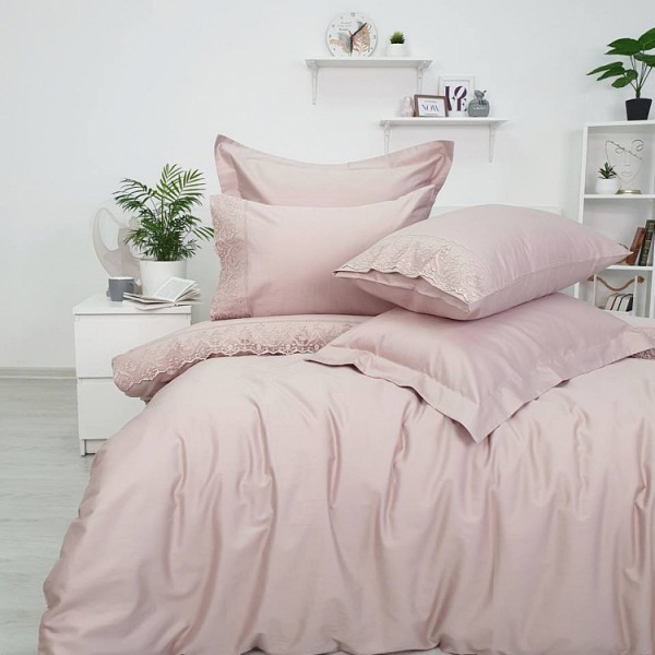 Комплект постельного белья Tivolyo home LINA розовый